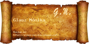 Glasz Mónika névjegykártya